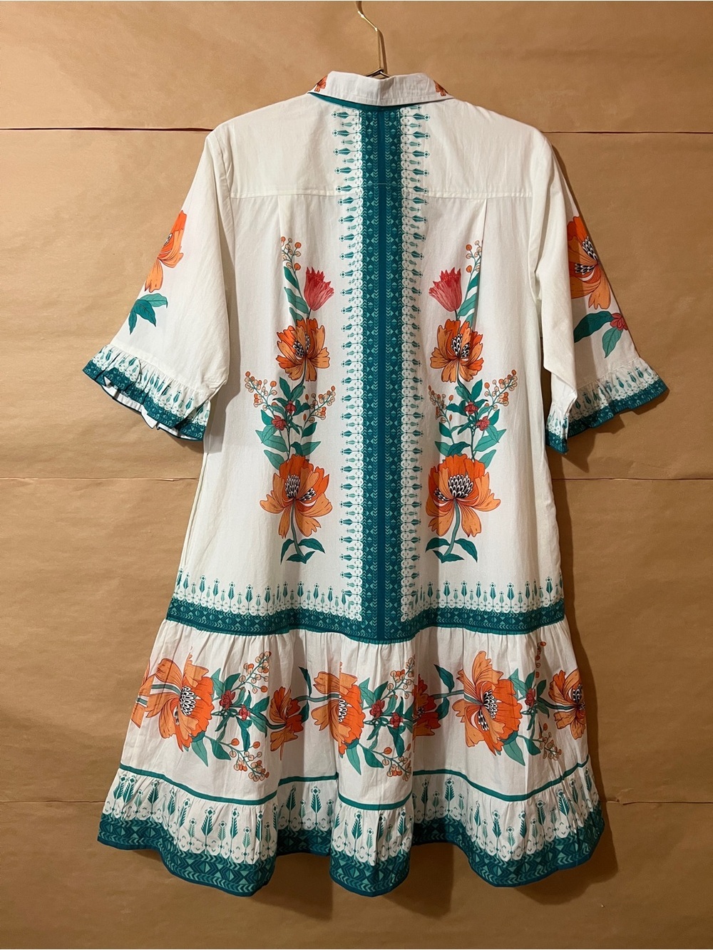 IslaPayal | Lisbon Mini Dress Zinnia Floral White Button Front Size XL - Picture 10 of 13